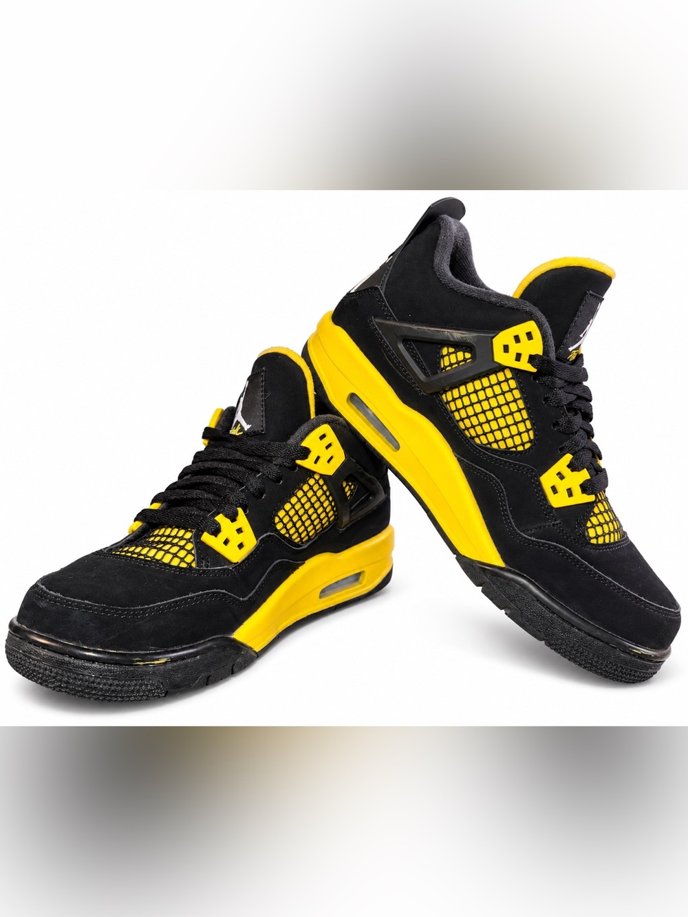 Jordan Kids' Retro 4 Sneakers - Black & Yellow